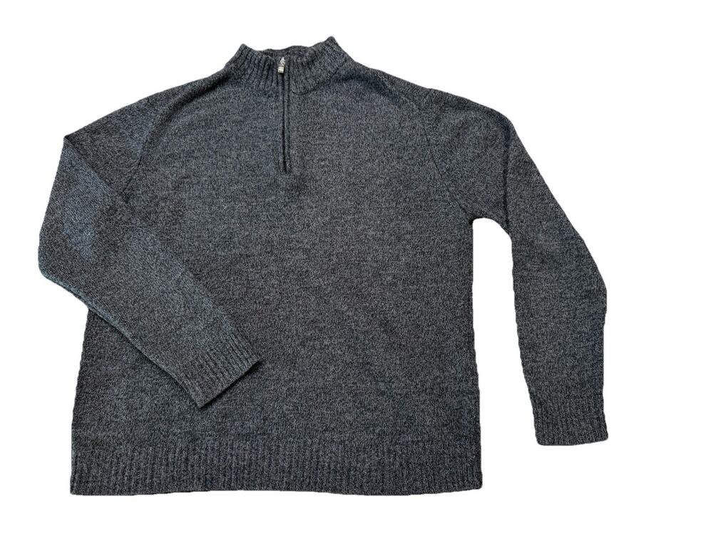 Enzo Montovani Men’s Medium 100% Wool 1/4 zip Sweater Classic Dad Preppy Golf